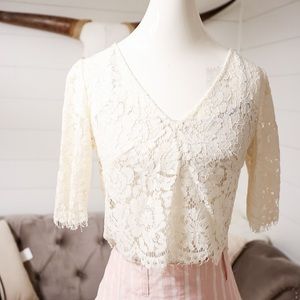 Jenny Yoo Lace Overlay top
